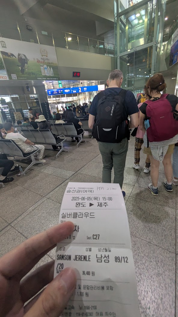 Billet ferry Jeju Wando